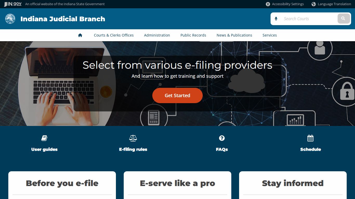 Indiana Judicial Branch: Statewide E-filing - Courts
